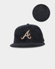 New Era Atlanta Braves Black Tan Suede 59FIFTY Fitted Black/Tan