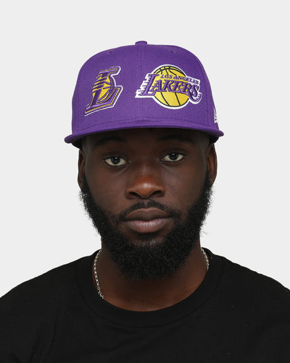 New Era Los Angeles Lakers Two Logo Original Team Colours 59FIFTY Fitted Purple