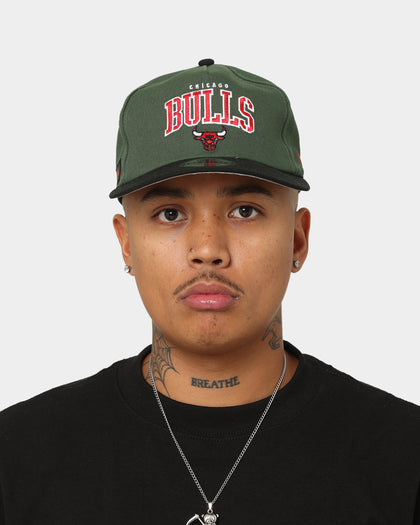 New Era Chicago Bulls 'Stencil Script' Golfer Snapback Cilantro Green/Black