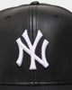 New Era New York Yankees 'PU Leather' 59FIFTY Fitted Black Leather