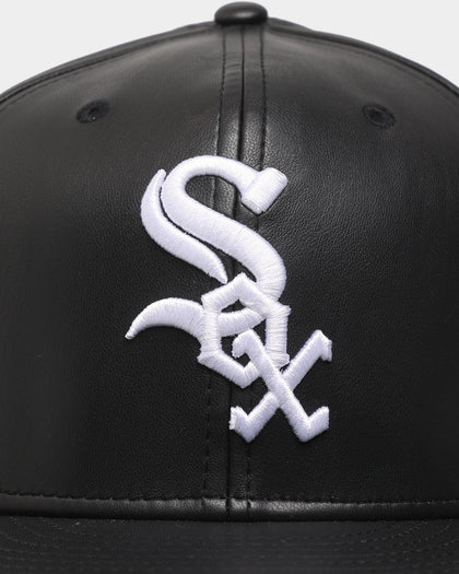 New Era Chicago White Sox 'PU Leather' 59FIFTY Fitted Black Leather