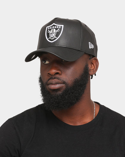 New Era Las Vegas Raiders 'PU Leather' 9FORTY K-Frame Black Leather