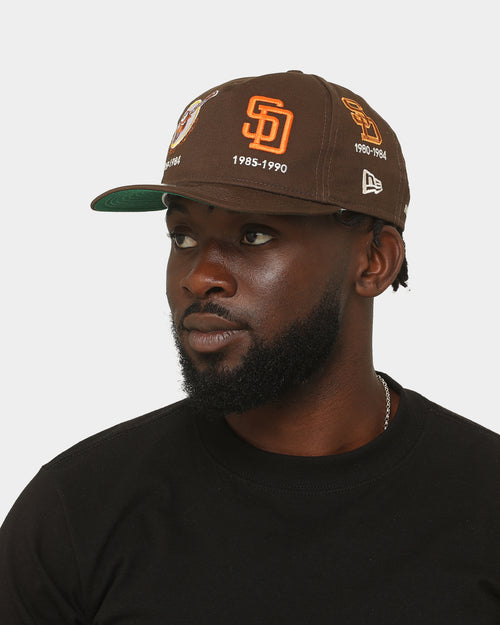New Era San Diego Padres 'Logo Evolution' Golfer Snapback Collection Brown