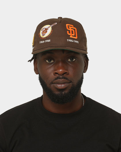New Era San Diego Padres 'Logo Evolution' Golfer Snapback Collection Brown