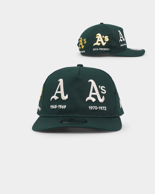 New Era Oakland Athletics 'Logo Evolution' Golfer Snapback Collection Dark Green