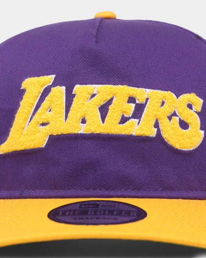New Era Los Angeles Lakers 'Chenille' Golfer Snapback Purple