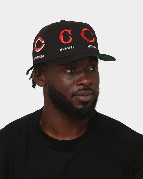 New Era Cincinatti Reds 'Logo Evolution' Golfer Snapback Collection Black