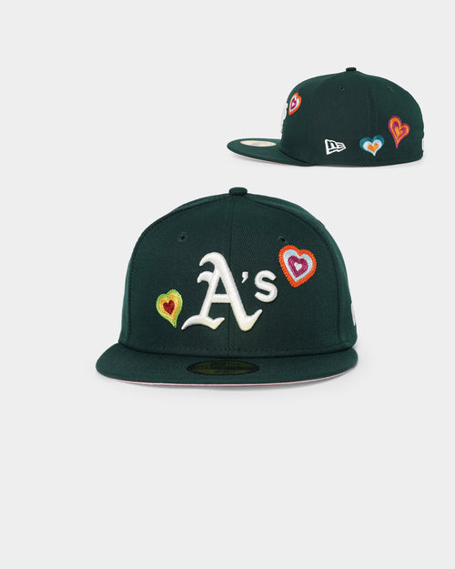 New Era Oakland Athletics 'Chain Stitch Heart' 59FIFTY Fitted Multi-Coloured
