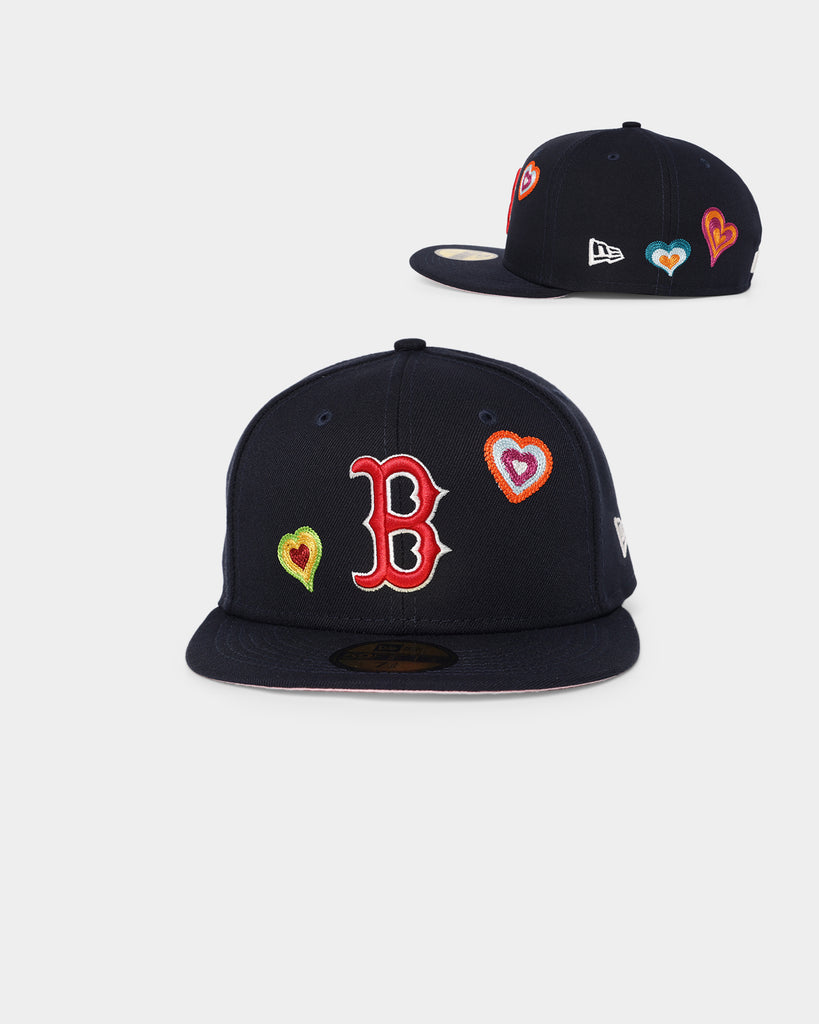 New Era Boston Red Sox 'Chain Stitch Heart' 59FIFTY Fitted Multi-Colou ...