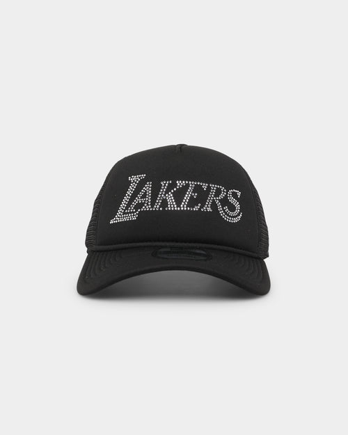 New Era Los Angeles Lakers Rhinestone Trucker 9FORTY A-Frame Snapback Black