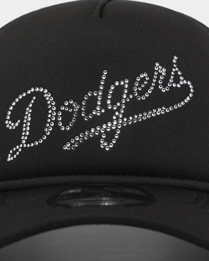 New Era Los Angeles Dodgers Rhinestone Trucker 9FORTY A-Frame Snapback Black