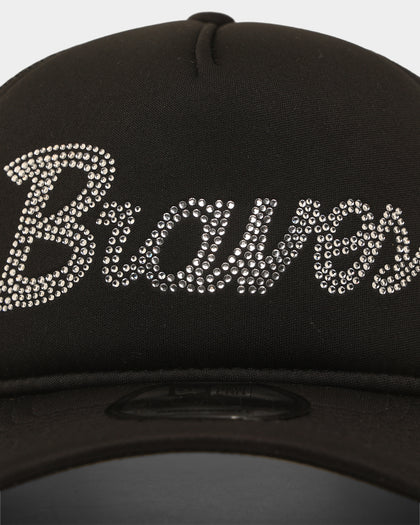New Era Atlanta Braves 'Rhinestone' Trucker 9FORTY A-Frame Snapback Black