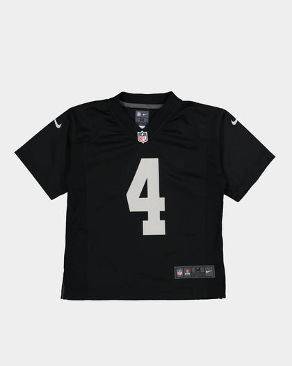 Nike Kids' Las Vegas Raiders Derek Carr #4 NFL Jersey Black