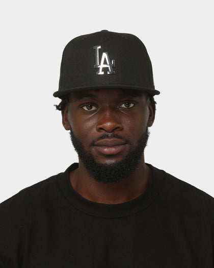 New Era Los Angeles Dodgers 'Metal Badge' 59FIFTY Fitted Black/Silver