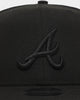 New Era Atlanta Braves 9FIFTY High Profile Retro Crown Snapback Black/Black