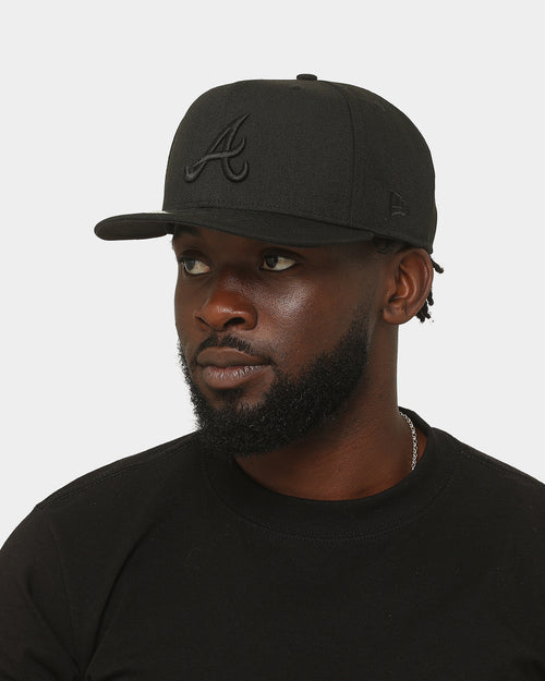 New Era Atlanta Braves 9FIFTY High Profile Retro Crown Snapback Black/Black