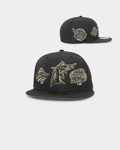 New Era Florida Marlins 'Black Gold Multi Prolight' World Series 59FIFTY Fitted Black/Gold