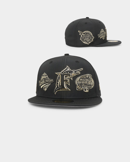 New Era Florida Marlins 'Black Gold Multi Prolight' World Series 59FIFTY Fitted Black/Gold