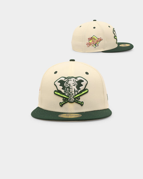 New Era Oakland Athletics 'Caddy Green' 59FIFTY Fitted Chrome White