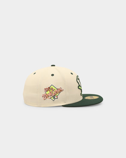 New Era Oakland Athletics 'Caddy Green' 59FIFTY Fitted Chrome White