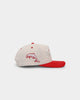 New Era Redcliffe Dolphins 'NRL Retro Script Corduroy' Golfer Snapback Chrome White