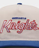 New Era Newcastle Knights 'NRL Retro Script Corduroy' Golfer Snapback Chrome White