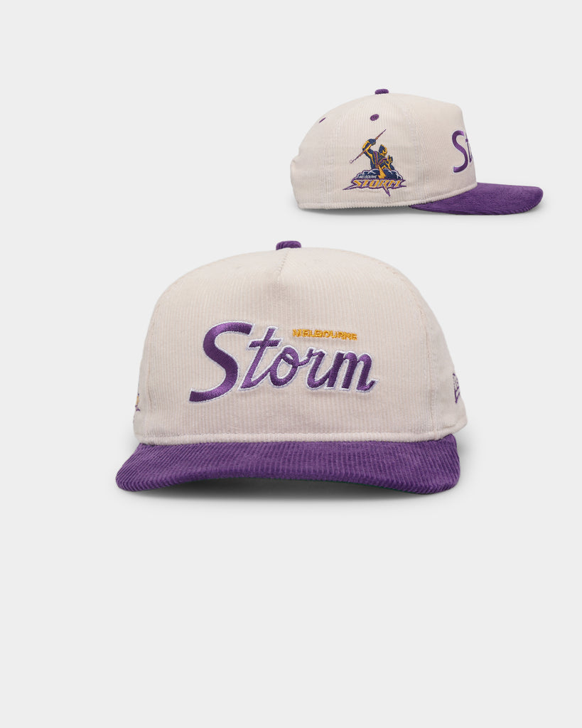 New Era Melbourne Storm 'NRL Retro Script Corduroy' Golfer Snapback Ch