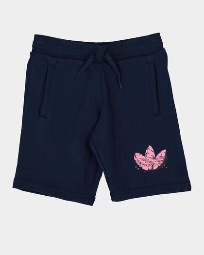 Adidas Kid's Dino Graphic Shorts Navy/Pink