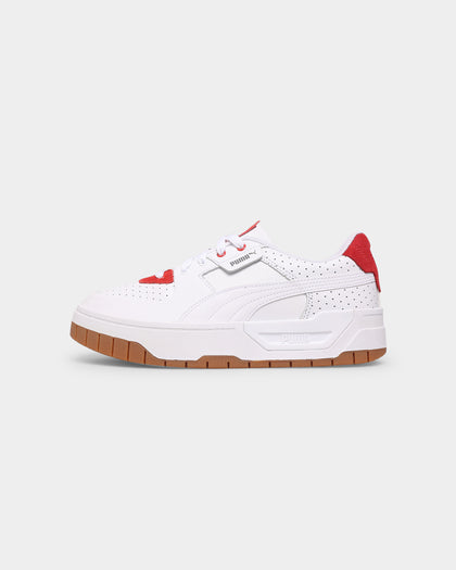 PUMA Women's Cali Dream Heritage Puma White-Gum-High Risk Red