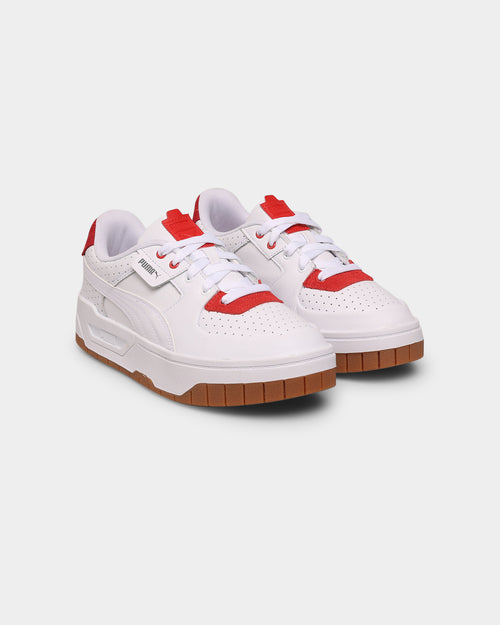 PUMA Women's Cali Dream Heritage Puma White-Gum-High Risk Red