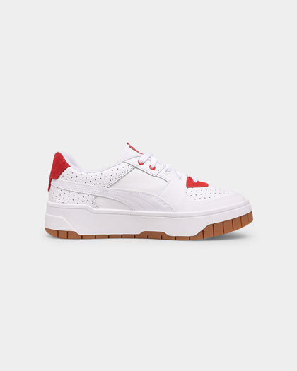 PUMA Women's Cali Dream Heritage Puma White-Gum-High Risk Red