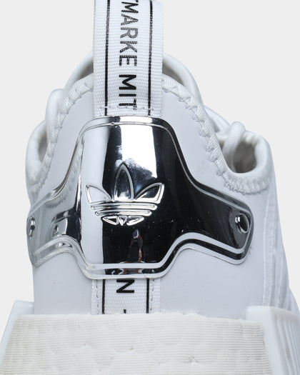 Adidas Women's NMD_R1 Crystal White / Crystal White / Silver Metallic