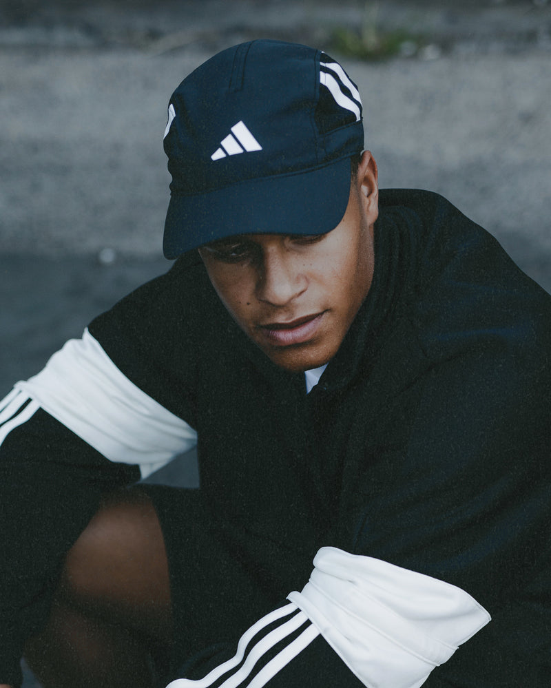 Adidas 3 Panel High-Rise Strapback Cap Black/White