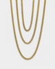 Saint Morta 5MM Cuban Link Chain Set Gold