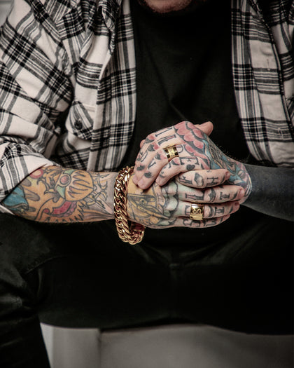 Saint Morta Cuban Link 18MM Bracelet Gold