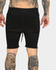 ENES Gunner Skinny Ripped Shorts Black