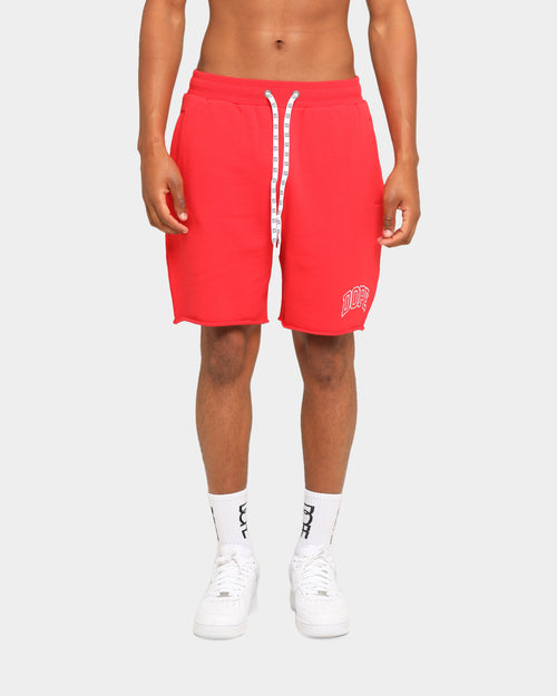 DOPE Raw Fleece Shorts Red
