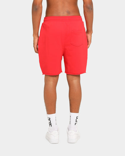 DOPE Raw Fleece Shorts Red