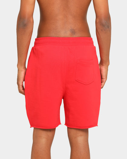 DOPE Raw Fleece Shorts Red