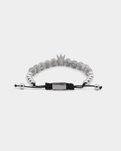 Saint Morta Crown Bracelet Iced White Gold