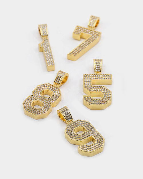 Saint Morta Men's Iced College Pendant Iced Gold