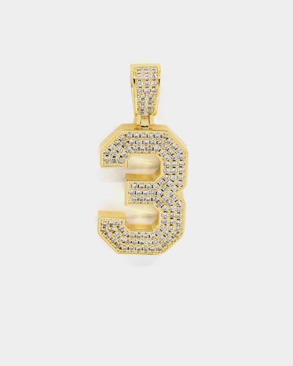 Saint Morta Men's Iced College Pendant Iced Gold