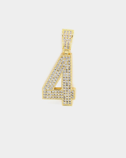 Saint Morta Men's Iced College Pendant Iced Gold