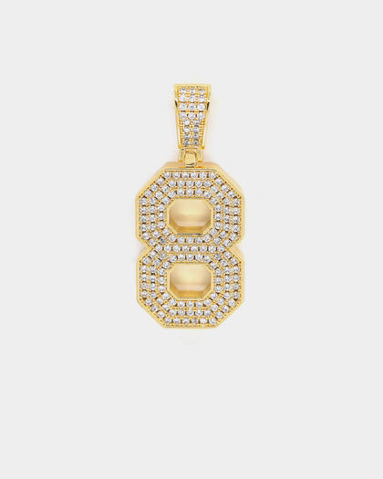 Saint Morta Men's Iced College Pendant Iced Gold