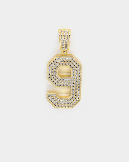 Saint Morta Men's Iced College Pendant Iced Gold