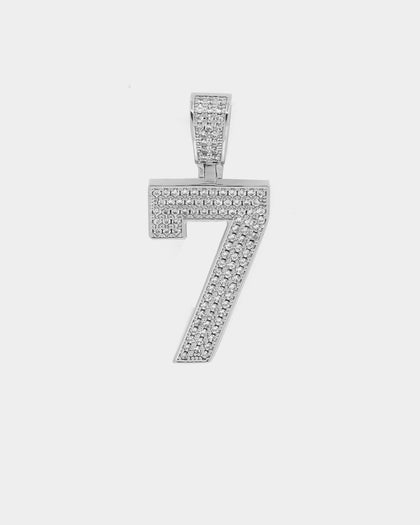 Saint Morta Men's Iced College Pendant Iced White Gold