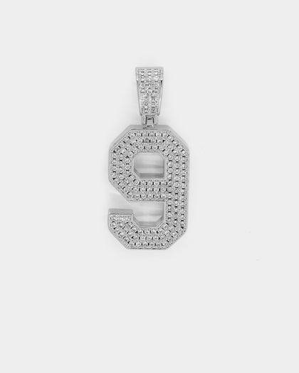 Saint Morta Men's Iced College Pendant Iced White Gold