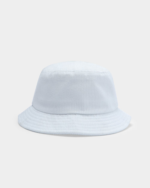 EN ES Corduroy Bucket Hat White