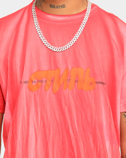 Heron Preston Spray СТИЛЬ Print Short Sleeve T-shirt Red