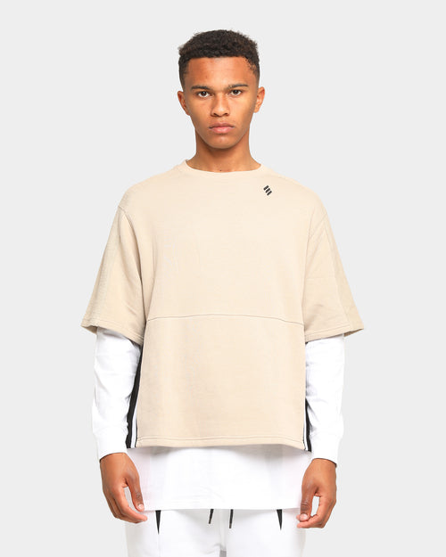 Elevn Clothing Co. Block A Long Sleeve Crew Beige